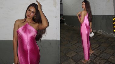 Sonam Bajwa Turns Up The Heat in Slinky Halter Neck Pink Satin Dress (View Pics)